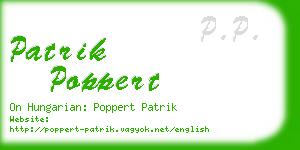 patrik poppert business card